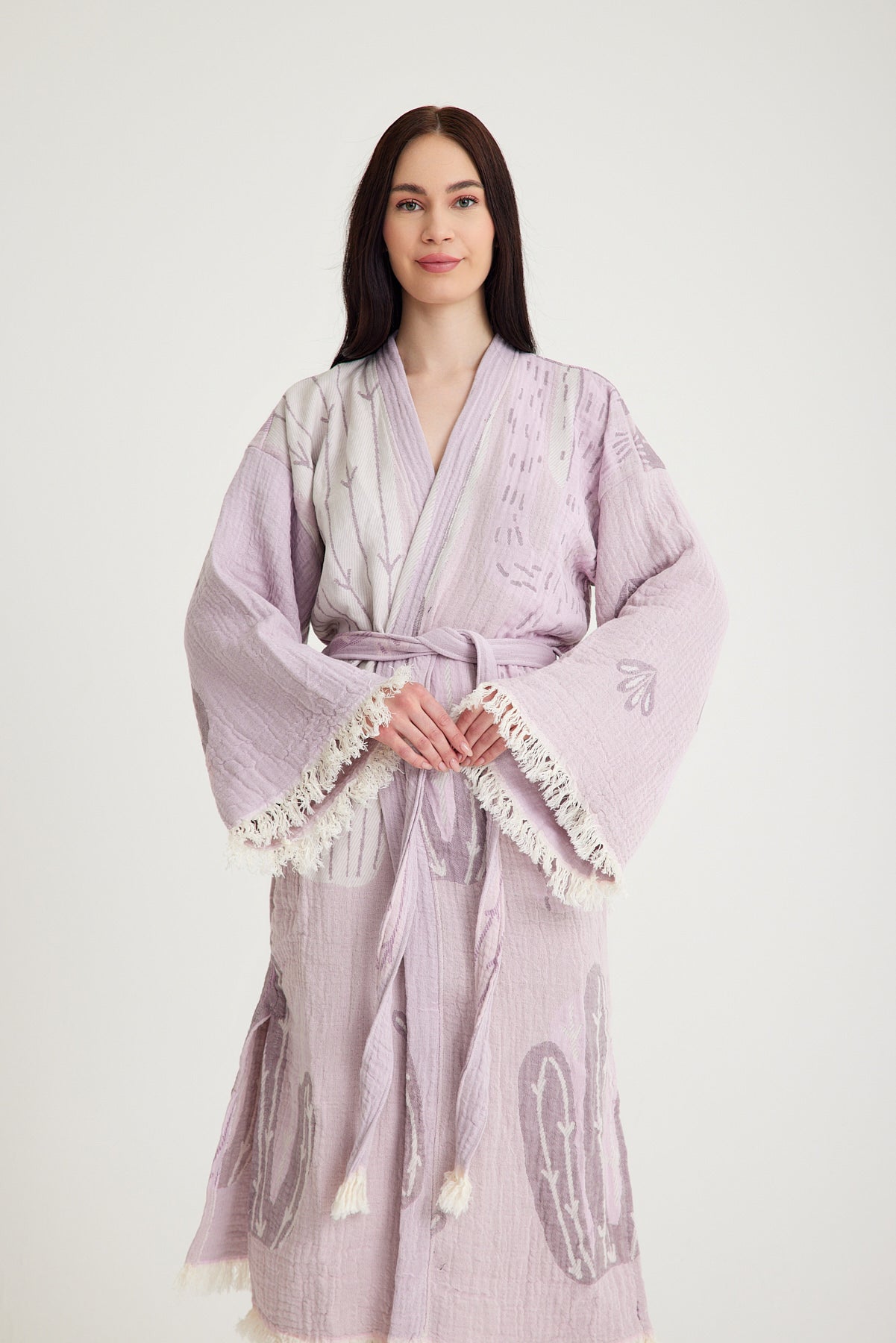 🌸 Desert Bloom - PUER AETERNUS Luxe Organische Katoenen Kimono & Badjas ✨