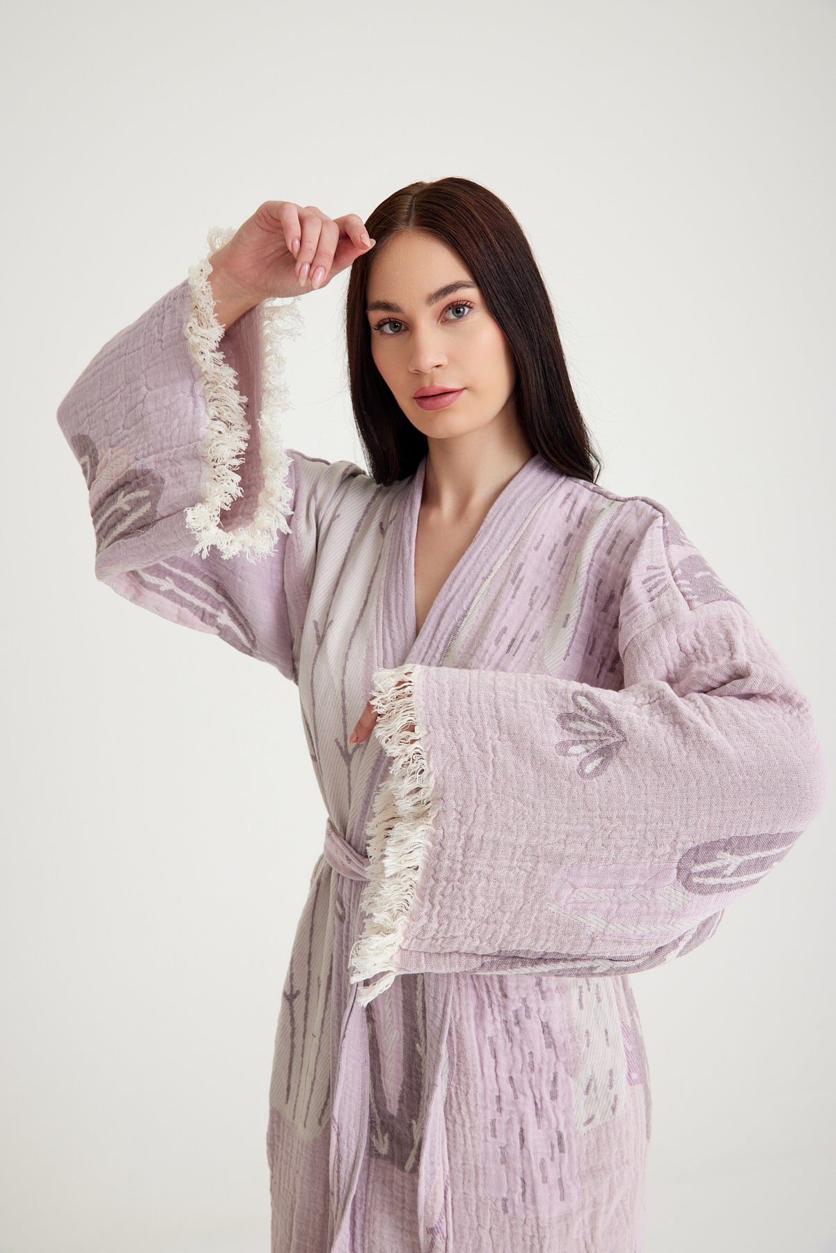 🌸 Desert Bloom - PUER AETERNUS Luxe Organische Katoenen Kimono & Badjas ✨