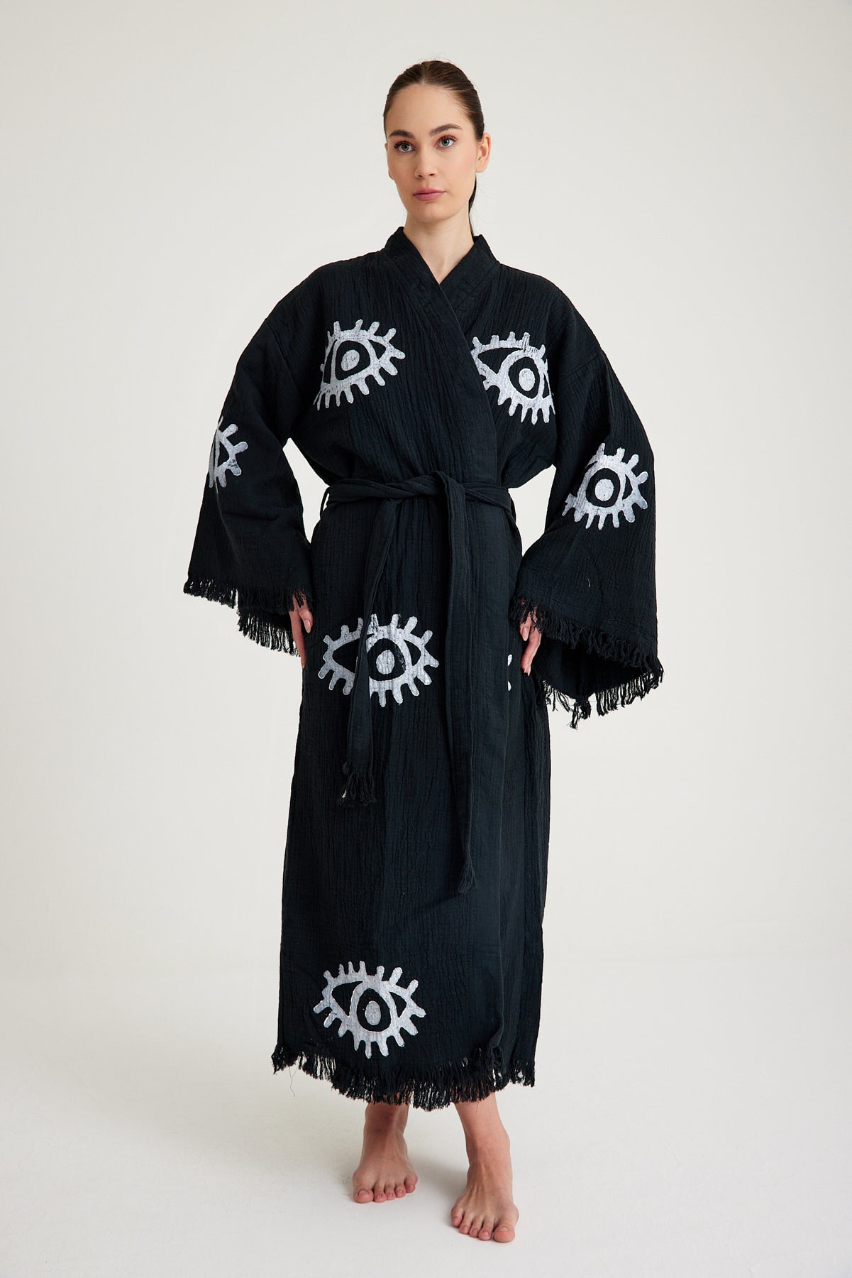 🌙 Moonlit Vision - PUER AETERNUS Luxe Organische Katoenen Kimono & Badjas ✨